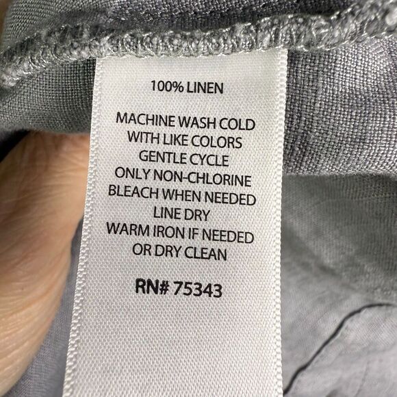 Saint Tropez West 100% Linen Jacket, Gray Drawstring, Sz Small, Excellent 2/$50 - Picture 13 of 15